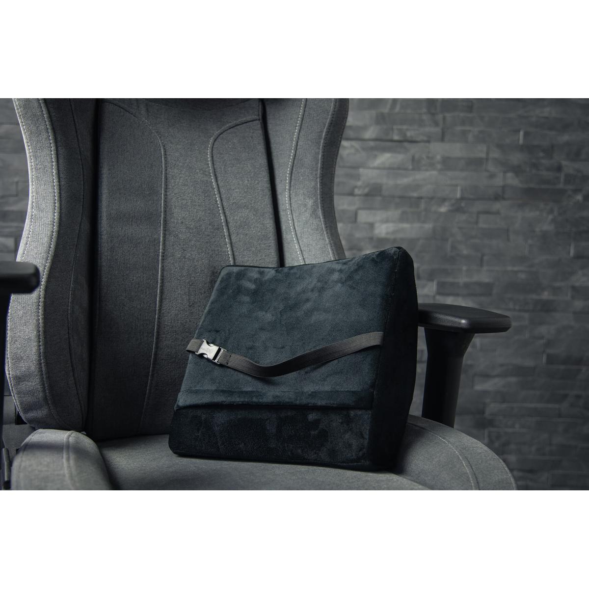Arozzi Lumbar Support Pillow High Quality Material & Memory Foam Universal & Portable Black Velour Arozzi Lumbar Support Pillow High Quality Material & Memory Foam Universal & Portable Black Velour