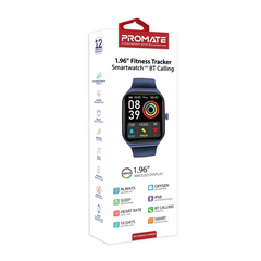Promate Prowatch 1.96" Fitness Tracker Smart watch with BT Calling - Blue