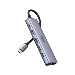 UGREEN 6-in-1 USB-C To HDMI 4K@60Hz + 2*USB-A 3.2+2*USB 3.2 C+PD Power Converter