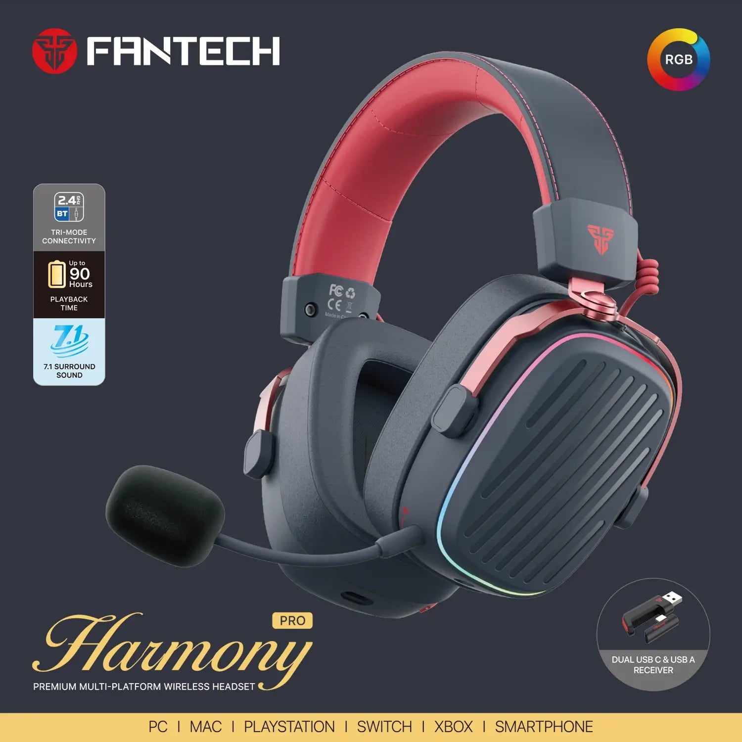 Fantech Whg02p Harmony Pro Wireless Gaming Headset Fantech Whg02p Harmony Pro Wireless Gaming Headset