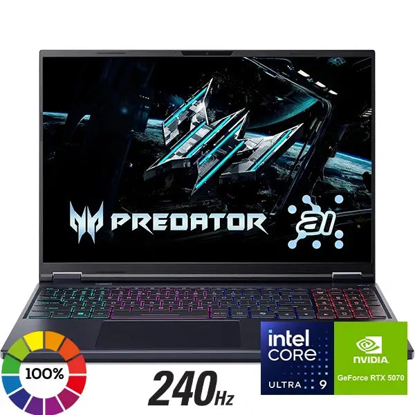 Acer Predator Helios Neo 16 Ai Gaming Laptop Intel Core Ultra 9 275hx Nvidia Rtx 5070 8gb 16 Inch 2.5k Wqxga Ips 240hz
