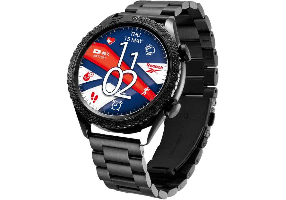 Reebok Ultru.1 – Smart Watch, 1.43″ AMOLED Display, Rotating Bezel, AI Features, IP68 Water Resistance, Black