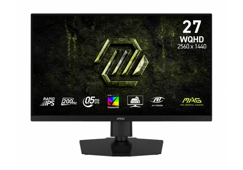 Gaming Monitor MSI MAG 274QPF E20 Flat 27" 2K, 200hz, 0.5ms, Rapid IPS, VESA Display, HDR 400, AMD FreeSync™ Premium, Black - 3 Year Warranty