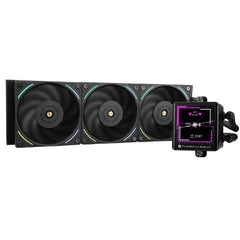 Thermalright Frozen Vision 360 Black ARGB CPU Liquid Cooler w/ 2.88" IPS LCD Display For Pictures, Videos, Animations, High Performance AIO w/ 3x TL-K12 Fans, LGA1700 | Frozen Vision 360 BLACK | - CompuMe