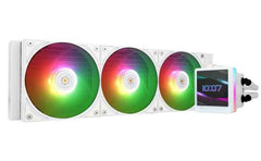 Thermalright Grand Vision 360 ARGB WHITE CPU Liquid Cooler w/ 3.4" IPS LCD Display for system info, images, GIFs, and animations, High Performance AIO TL—H12W-X28-S