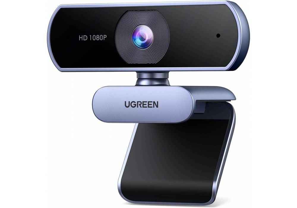 UGREEN 1080P Webcam with Microphone, Full HD USB Web Camera, 85° FOV, Noise-Canceling, Plug and Play, Auto Light Correction, Video Webcam