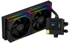 Thermalright Core Matrix 240 Vision ARGB BLACK CPU Liquid Cooler w/ 2" LCD Display (320 × 240) for system info, images, GIFs, and animations, High Performance AIO TL-M12Q