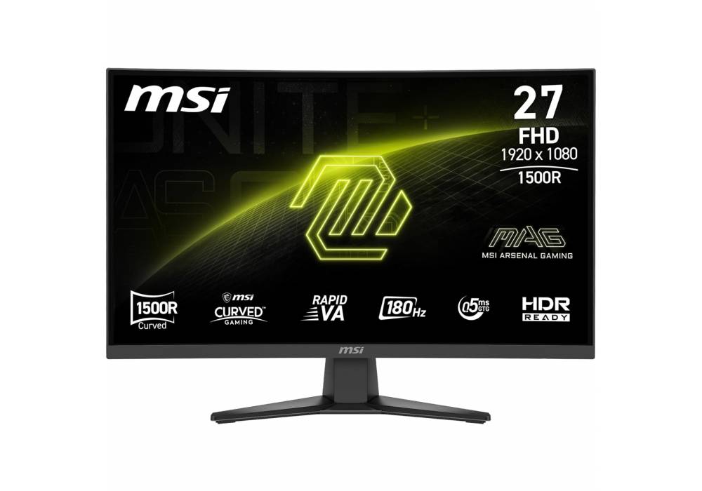 Gaming Monitor MSI MAG 275CQF E18, Curve 1500R 27" 2K, 180Hz, 0.5ms Rapid VA, HDR Ready, AMD FreeSync™, Black / 3 Years Warranty