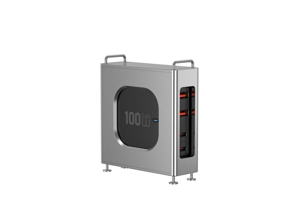 WiWU Wi-G013 Charger 100W, 4 Ports (2C2A), Metal Casing for Durability & Cooling - Black / 18 Months Warranty