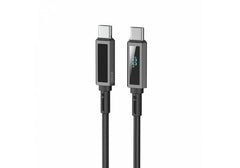 WiWU Wi-C079 1.2m 100W, Ultra-Durable Zinc Alloy Connectors, Warriors Link Series Nylon Braided, PD Fast Charging Cable - Black