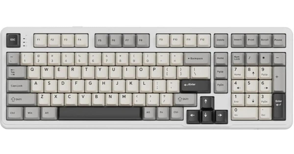 ATTACK SHARK X98 Wireless Mechanical Keyboard,Tri-Mode BT5.0/2.4GHz/USB-C Hot-Swappable,Gasket Mount with Pre-lubed Linear Switches,PBT Keycaps,RGB Backlit Gaming Keyboard for PC/Tablet/PS5/Xbox (عربي)