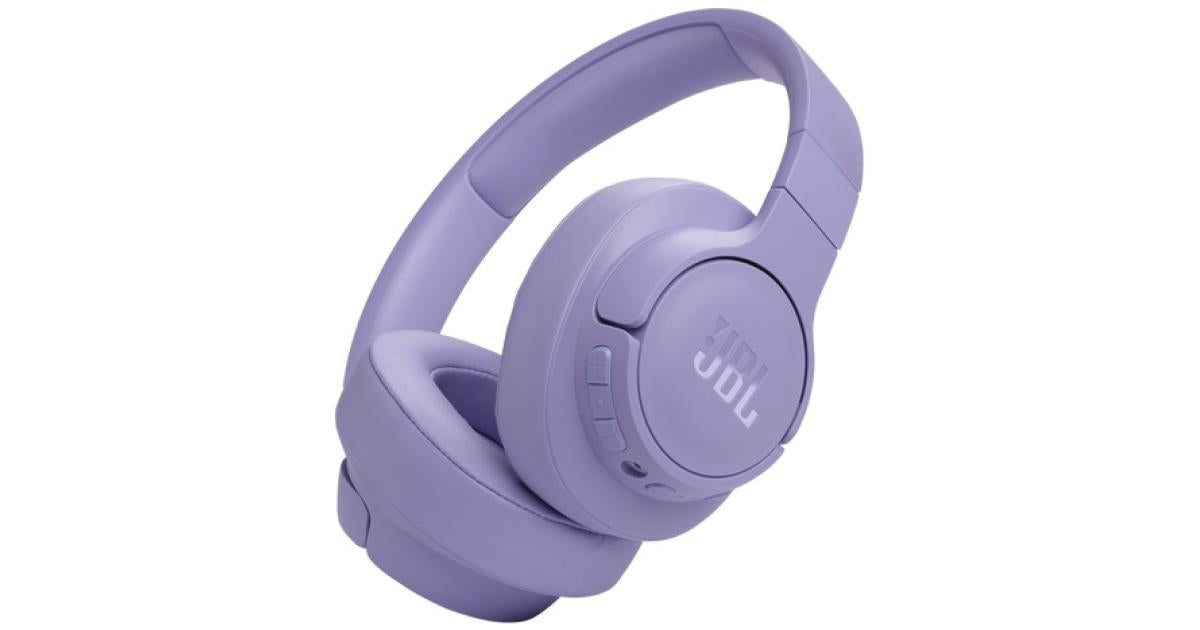 JBL Tune 770NC Adaptive Noise Cancelling Wireless Over-Ear Headphones, Pure Bass Sound, Smart Ambient, Bluetooth 5.3, Le Audio, VoiceAware, Up To 70H Battery, Multi-Point Connect - Purple
