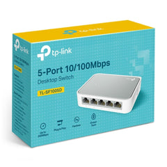Tp Link Tl Sf1005d 5 Port 10/100 Mbps Fast Ethernet Switch Desktop Ethernet Splitter Ethernet Hub Plug & Play Fanless Quiet Desktop Design Green Technology Unmanaged - CompuMe