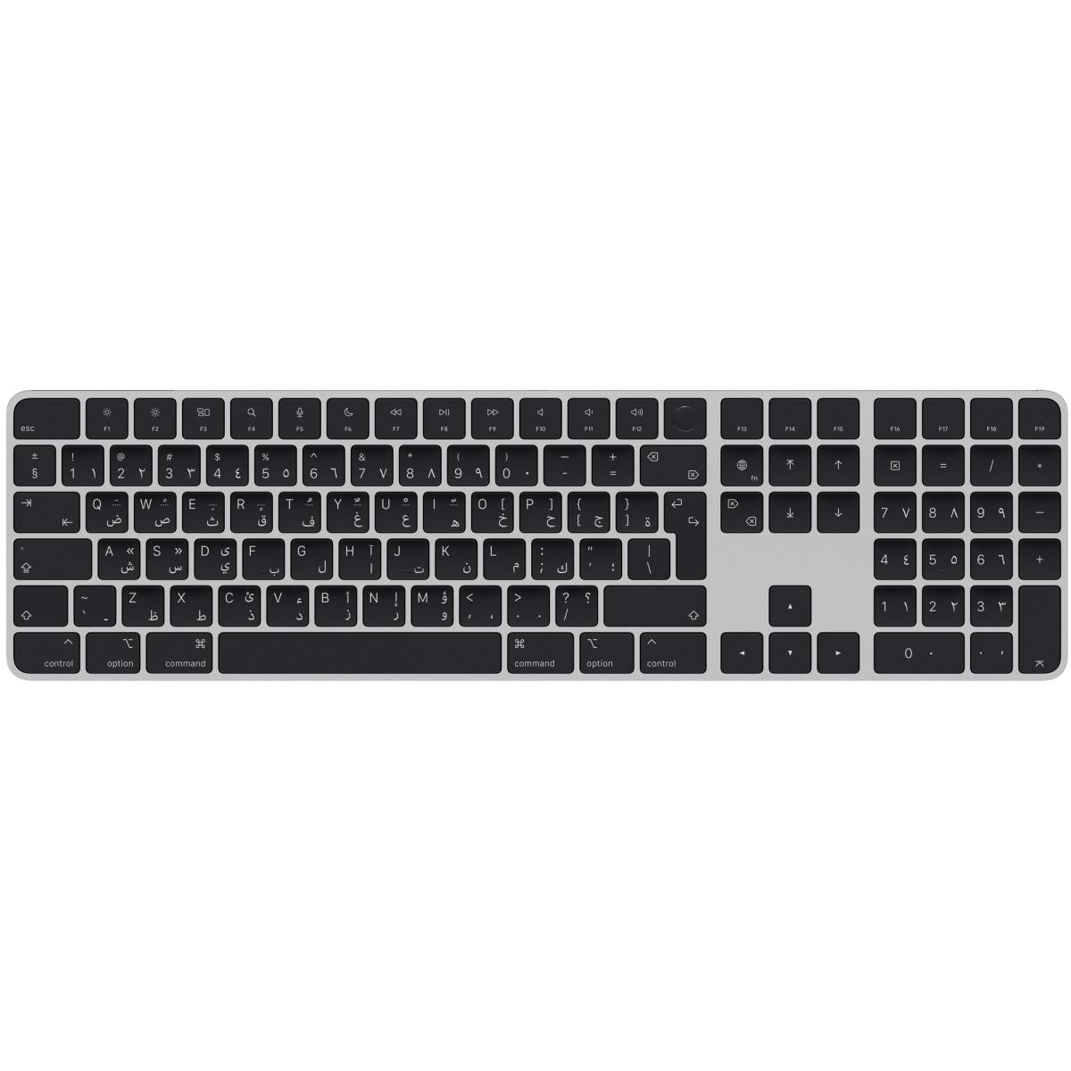 Apple Magic 2024 (USB–C) Keyboard with Touch ID and Numeric Keypad for Mac models with Apple silicon - Arabic - Black Keys