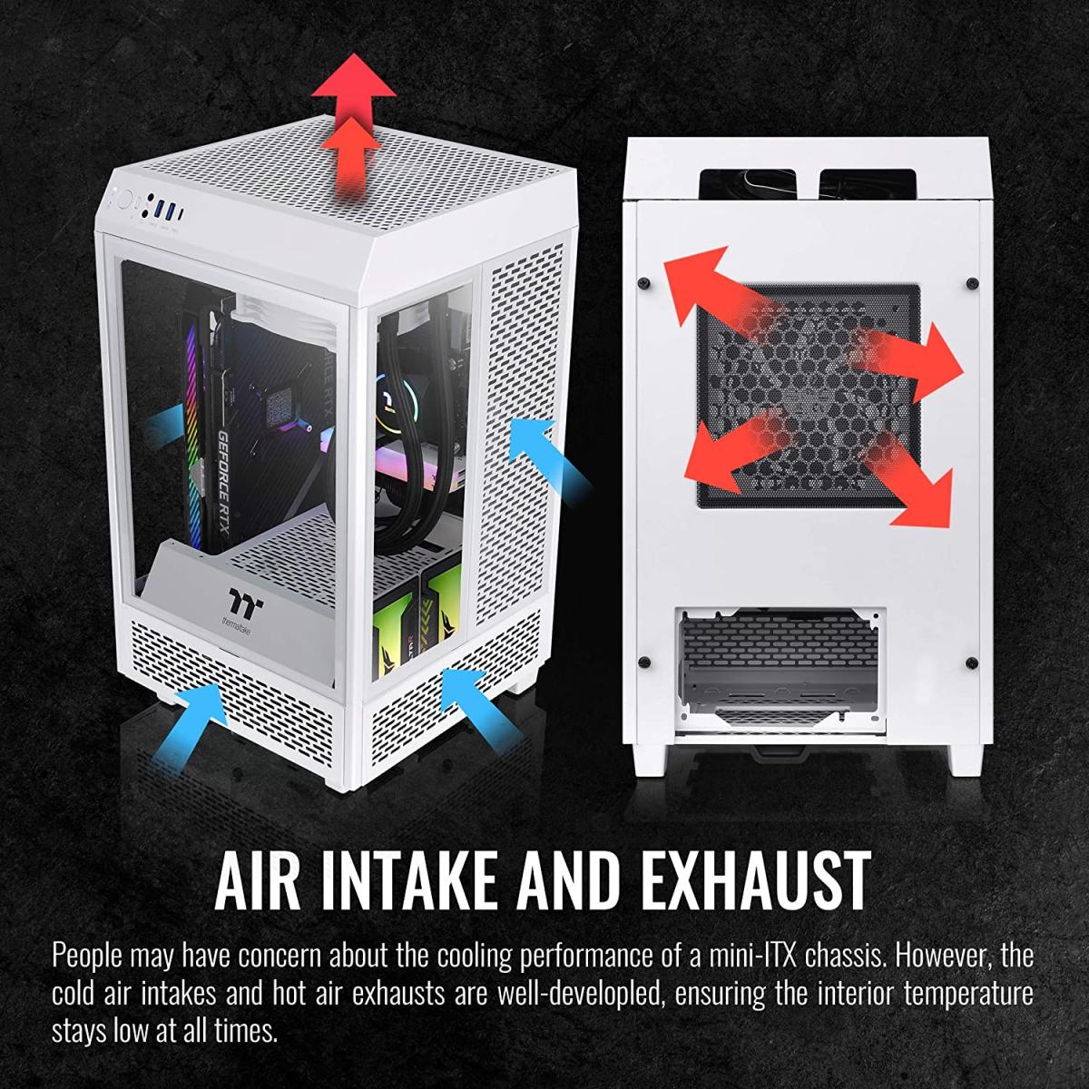 Thermaltake PC case for desktop computer builds and component installation