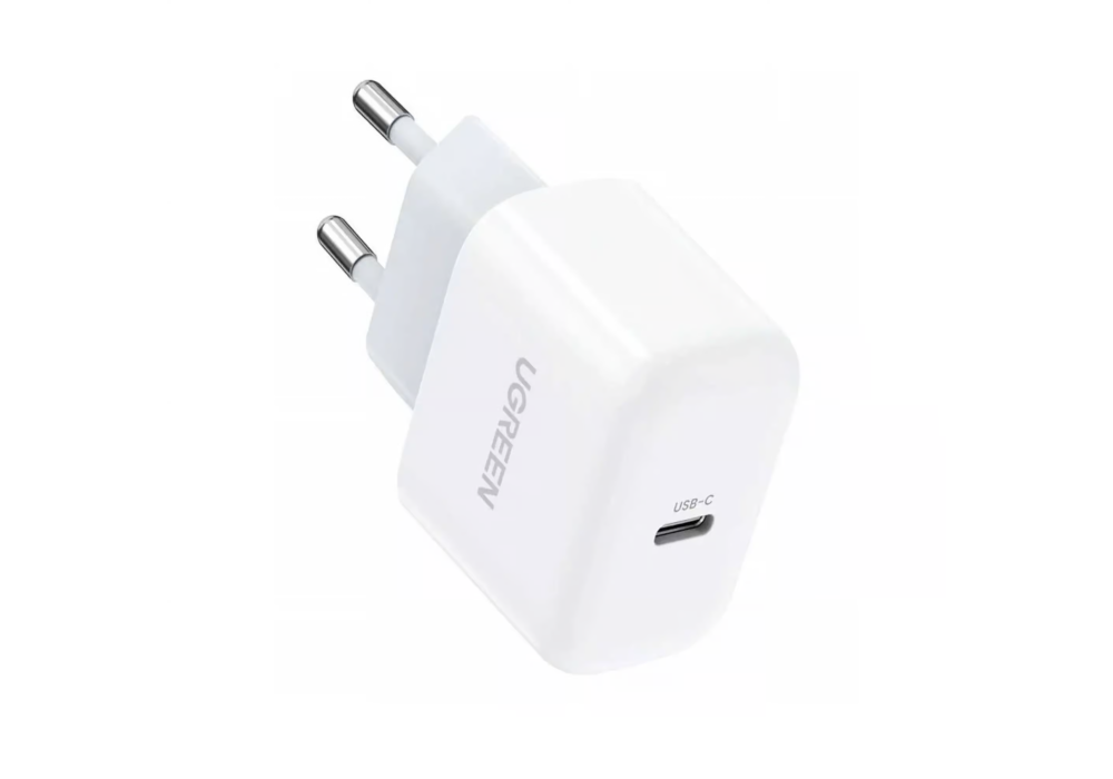 UGREEN CD241 Mini 20W USB-C PD 3.0 Wall Charger PPS Fast Charging for iPhone 15/14/13 - White