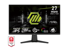 MSI MAG 275QF 27-inch 2K Gaming Monitor, 2560 x 1440 (UHD), Adaptive-Sync, 0.5ms Response Time, 180Hz, HDR Ready, HDMI, DP Port, Only Tilt