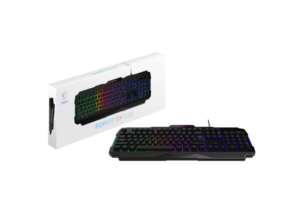 MSI RGB gaming keyboard for computer setup