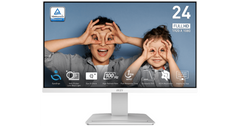 MSI PRO MP2412W 24" 1080p FHD Flat Monitor (White) VA, 100Hz, 1ms, 113% sRGB, Adaptive-Sync, Eye Care Technology
