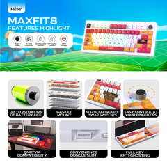 Fantech MK921 MAXFIT8 QMK Mechanical Keyboard LUFFY