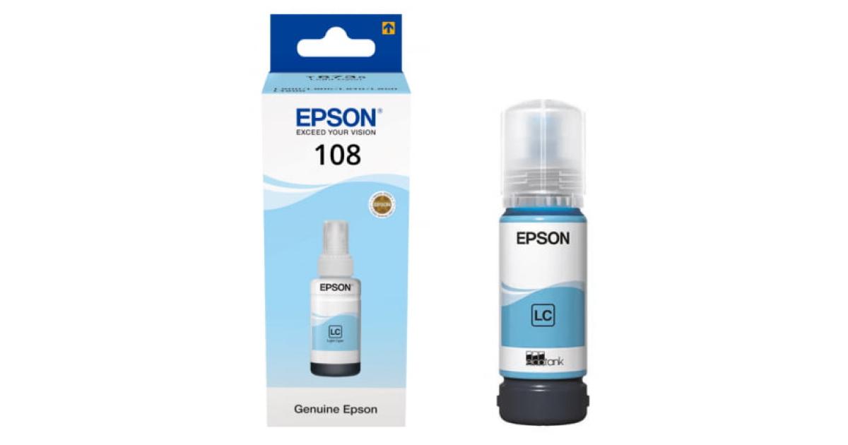 Epson Ink 108 70ML Light Cyan (Original)