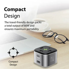 Promate POWERCUBE-PD80.UK-GR, Port Charging Station