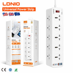LDNIO SC10610 Power Socket PD 20W Fast Charging Smart Power Strips 10 Universal Standard Charging Power Extension