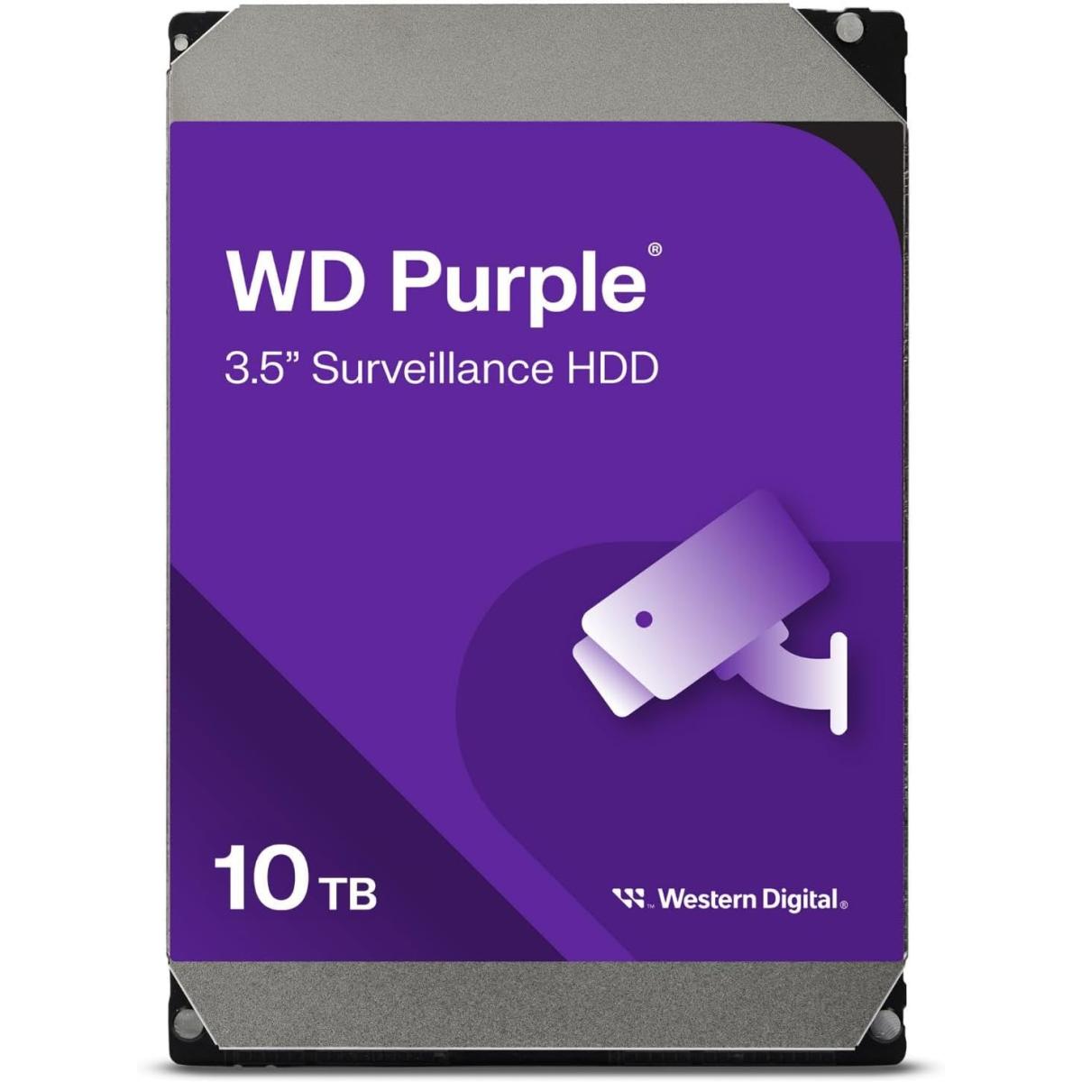 WD 10TB WD Purple Surveillance Hard Drive 3.5" SATA 7200 RPM 256 MB Cache