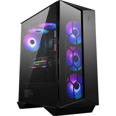 Msi Mpg Gungnir 110r Premium Mid Tower Gaming Pc Case 4 X Argb 120mm Fans Liquid Cooling Support Up To 360mm Radiator Black - CompuMe