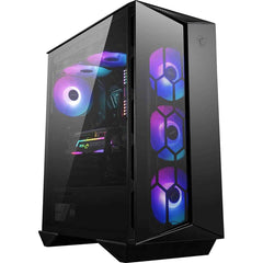 Msi Mpg Gungnir 110r Premium Mid Tower Gaming Pc Case 4 X Argb 120mm Fans Liquid Cooling Support Up To 360mm Radiator Black
