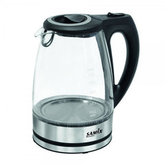 Samix Electric Kettle Glass, 1800Watts, 1.7Lit, Stainless Steel - SNK-0788