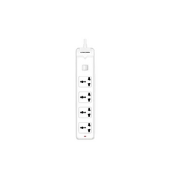 Linkcomn Power Strip, 4-SOCKETS, 1.6Mm, White - LC-PS401