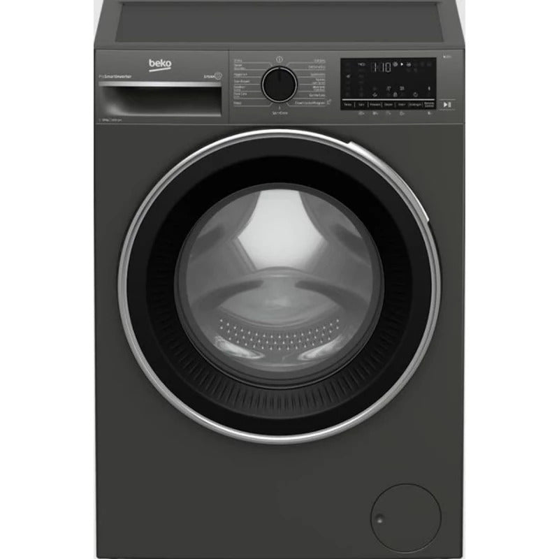 Beko Front Load Washing Machine A+++, 15Programs, 10KG, 1400RPM, Manhattan Grey - B3WFU51042ESMG