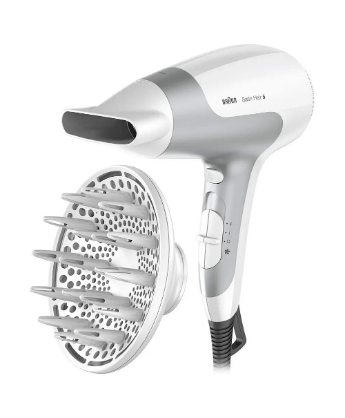 Braun Hair Dryer, 3Speeds, 2500Watts, White - HD585