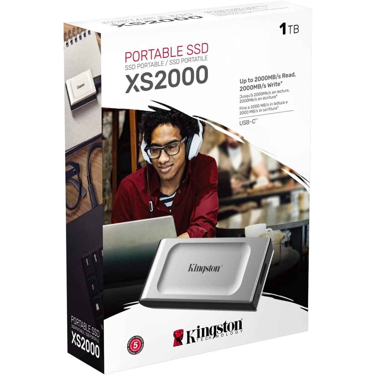 Kingston Xs2000 1tb High Performance Pocket Sized External Ssd Usb C