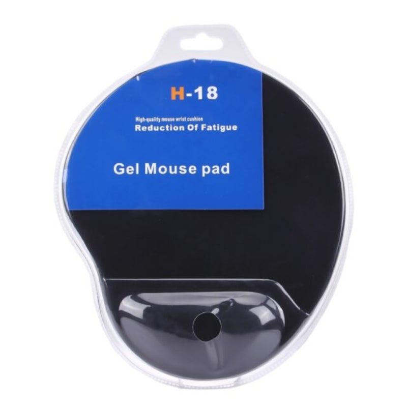 WK Reduction of Fatigue Supreme Gel Mouse Pad & Wrist Rest, Black - H-18
