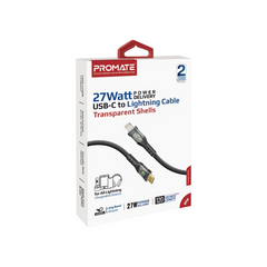 Promate TransLine-Ci USB-C to Lightning Cable 1.2m Ultra-Fast 27W Power Delivery Cable