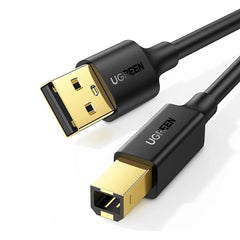 UGREEN (US135) USB 2.0 AM To BM (Type A To Type B Male To Male) Print Cable 1.5m (Black) | US135 | - CompuMe