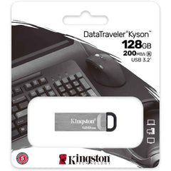 Kingston Datatraveler Kyson 128gb High Performance Usb 3.2 Metal Flash Drive