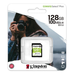 Kingston 128gb Sdhc Canvas Sele Plus Class 10 Uhs I U1 V10 - CompuMe