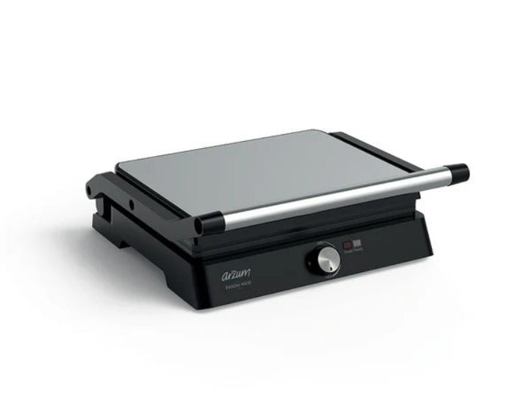Arzum Panini Maxi Grill & Toaster, 2000Watts, Black / Silver - Ar2086