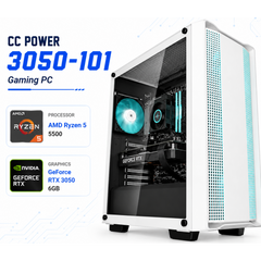 CC POWER 3050-101 Gaming PC – AMD Ryzen 5 5500 | GeForce RTX 3050 6GB | 16GB DDR4 | 500GB NVMe