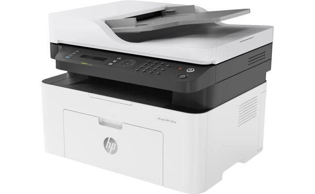 HP LaserJet MFP M137FNW Mono Black and White Laser Multifunction 4-In-One Printer With Auto Feeder - White HP LaserJet MFP M137FNW Mono Black and White Laser Multifunction 4-In-One Printer With Auto Feeder - White