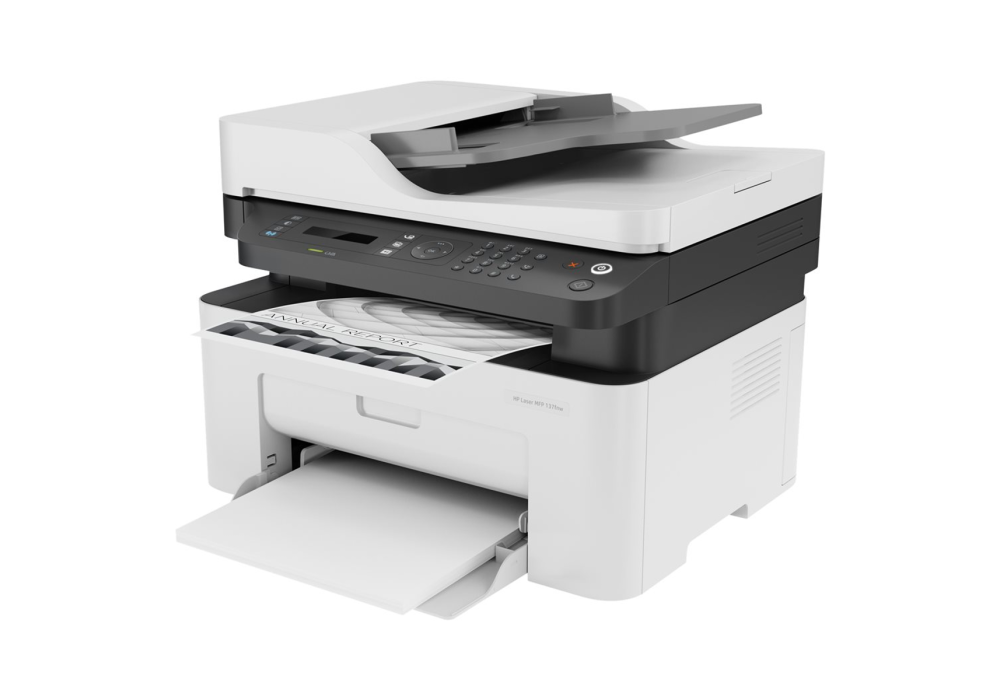 HP MFP 137fnw Multifunction Laser Printer, Print/Copy/Scan, 20ppm Printing Speed, Ethernet Interface, 150 Sheets Input Capacity, ‎128 MB RAM Size, White | ‎4ZB84A