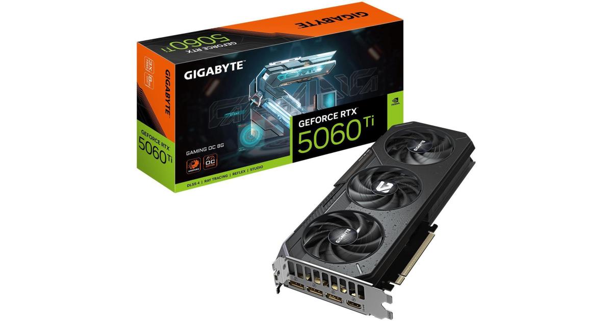 GIGABYTE GeForce RTX 5060 Ti GAMING OC 8GB GDDR7 - Graphics Card
