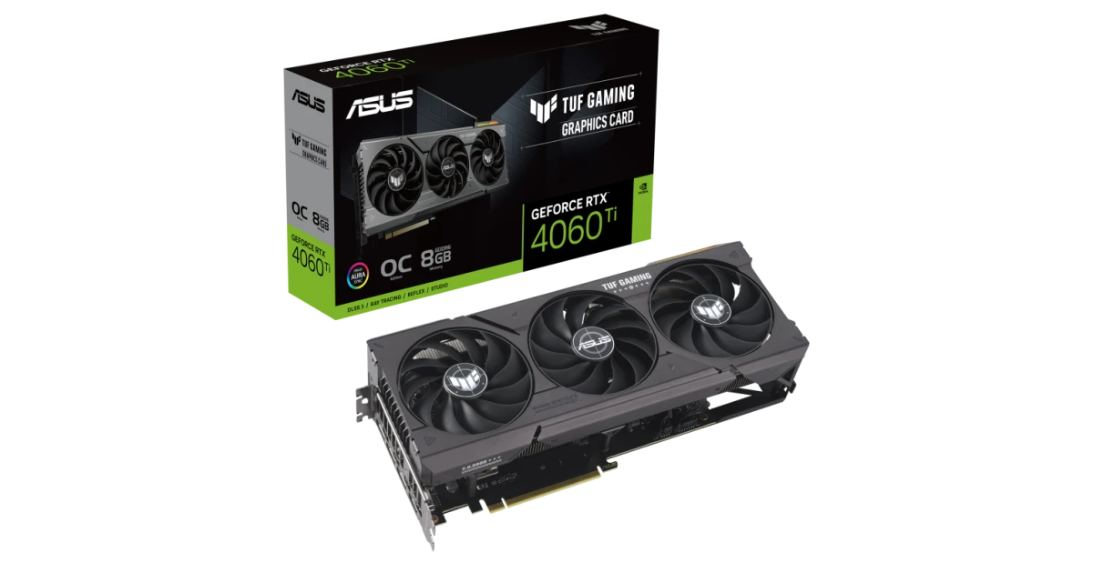 ASUS TUF Gaming GeForce RTX 4060 Ti 8GB GDDR6 OC Edition Gaming Graphics Card