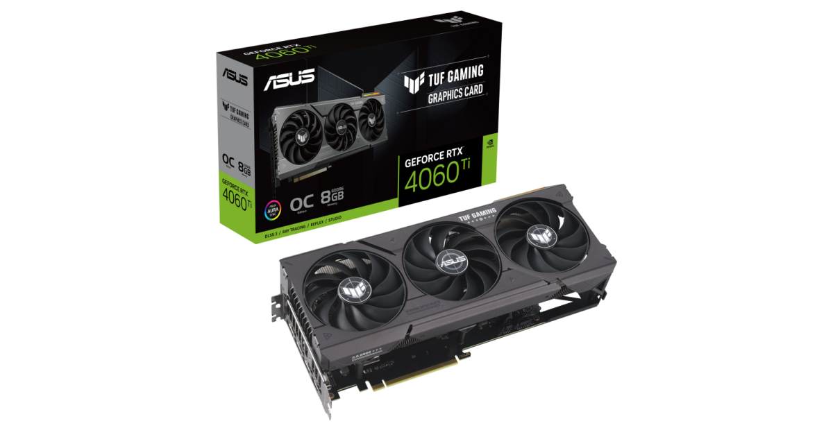 ASUS TUF Gaming GeForce RTX 4060 Ti 8GB GDDR6 OC Edition Gaming Graphics Card