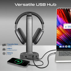 Promate FortX, Headset Stand,15W Wireless Charger & USB Hub