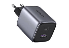 UGREEN CD350 35W Dual Port Wall Charger USB-C PD & USB-A QC 3.0 Fast Charging EU Plug - Grey