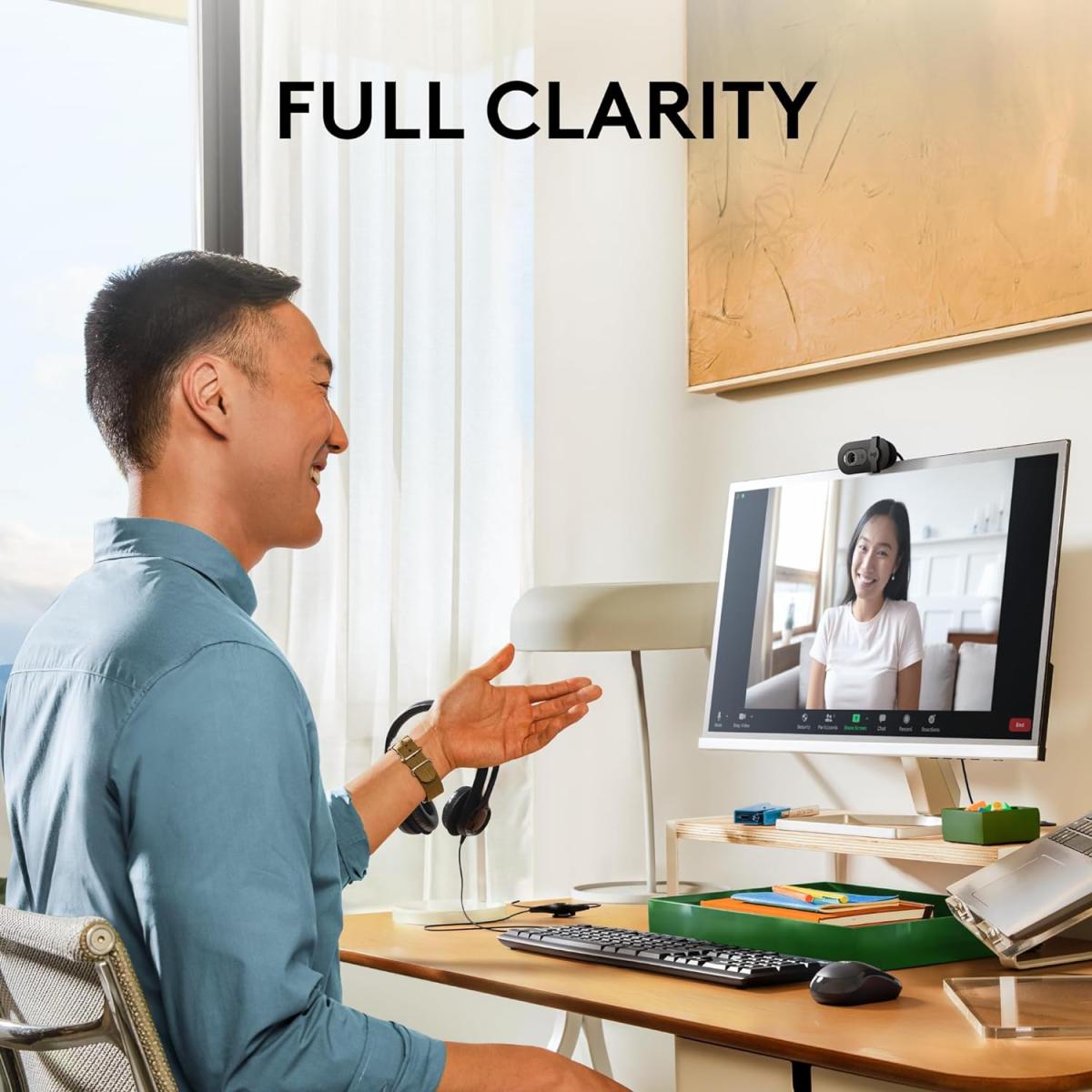 Logitech Brio 100 Full HD 1080p Webcam For Meetings & Works Auto-Light Balance w/ Built-in Mic & Privacy Shutter USB-A - Black Logitech Brio 100 Full HD 1080p Webcam For Meetings & Works Auto-Light Balance w/ Built-in Mic & Privacy Shutter USB-A - Black
